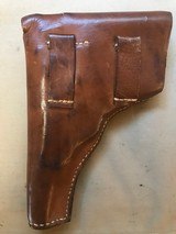 German Radom VIS Holster, Original wartime, code stamp bnz 1944, Brown w/lift strap, Very Good Condition - 2 of 9