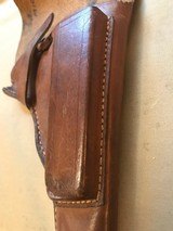 German Radom VIS Holster, Original wartime, code stamp bnz 1944, Brown w/lift strap, Very Good Condition - 7 of 9