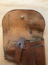 German Radom VIS Holster, Original wartime, code stamp bnz 1944, Brown w/lift strap, Very Good Condition - 3 of 9