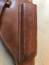 German Radom VIS Holster, Original wartime, code stamp bnz 1944, Brown w/lift strap, Very Good Condition - 6 of 9