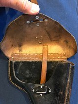 German P.38 Hardshell Holster, gxy 1942, WaA 706, Gebruder Klinge, Original Stitching Intact, Very Good Condition - 7 of 9