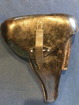 German P.38 Hardshell Holster, gxy 1942, WaA 706, Gebruder Klinge, Original Stitching Intact, Very Good Condition - 1 of 9