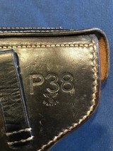 German P.38 Hardshell Holster, gxy 1942, WaA 706, Gebruder Klinge, Original Stitching Intact, Very Good Condition - 3 of 9
