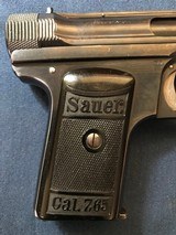 Sauer 1926 Export Model, 7.65mm (.32acp), Excellent Condition, Original Magazine - 4 of 20
