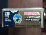 Federal Premium 338 Woodleigh Weldcore SP - 1 of 5