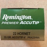 Remington 22 Hornet, Full box of 50, Free ship, No tax - 2 of 2