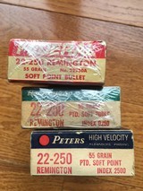 Three full boxes of 22-250 ammo, nice - 1 of 3