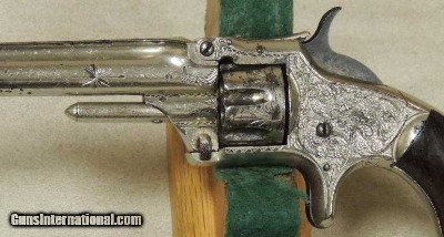 Smith & Wesson Model #1 Third Issue Factory Engraved .22 Short Rimfire Revolver S/N 64382