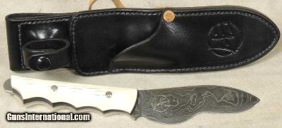 Hutton's Edge Damascus Pre-Ban Elephant Series #1 Knife