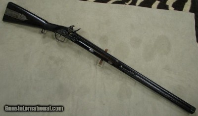 1800 Tatham & Egg O/U Flintlock Shotgun w/ Sliding Bayonet * Makers Registered To The King Of England - Image 9 of 13