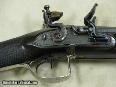 1800 Tatham & Egg O/U Flintlock Shotgun w/ Sliding Bayonet * Makers Registered To The King Of England - Image 12 of 13