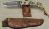 Nighthawk Custom / Keith Murr Model 300 Knife * Damascus & Dahl Sheep Horn - 6 of 6