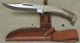 Custom Stag Handled Fighter Style Knife & Leather Sheath
- 2 of 6