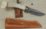 Custom Mike Miller Knife * Damascus Blade & Leather Sheath NEW - 2 of 7