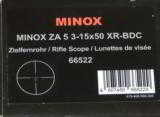 Minox ZA 5 3-15x50 Riflescope w/Side Focus Parallax Adjustment NEW - 3 of 3