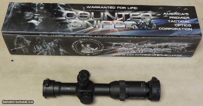 Counter Sniper Crusader 1-4x 24mm Illuminated TDRM Reticle Rifle Scope NEW