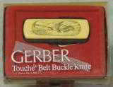 Gerber Touche` Slimline Belt Buckle Knife "Landing Ducks" Vintage NIB - 1 of 7