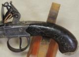 French Huguenot 1700s Era Turn Barrel 44 Caliber Flintlock Pistol - 3 of 8