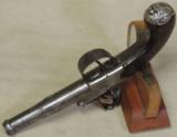 French Huguenot 1700s Era Turn Barrel 44 Caliber Flintlock Pistol - 6 of 8