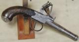 French Huguenot 1700s Era Turn Barrel 44 Caliber Flintlock Pistol - 2 of 8