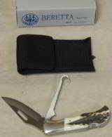 Beretta Stag Handle Bird Knife 2 Blades NEW #JK303B02 - 5 of 5