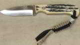 Wilson Tactical Stag Bone 3" Drop Point Knife & Shark Skin Sheath Limited 2008 Edition NIB - 1 of 4
