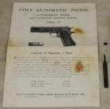 Colt Pre-War NATIONAL MATCH 1911 Pistol .45 ACP Caliber In Box S/N C188626 - 11 of 15