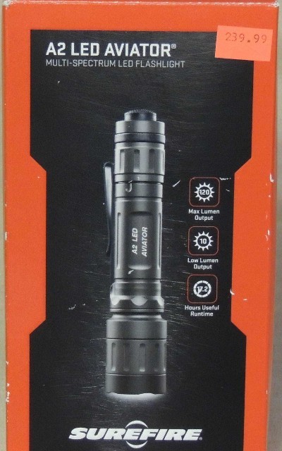 SureFire A2 LED Aviator 120 Lumen Dual-Spectrum Flashlight 