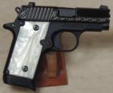 Sig Sauer P238 Engraved White Pearl .380 ACP Caliber Pistol S/N 27B027703 - 1 of 6