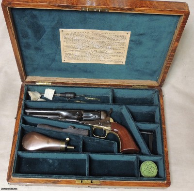 Cased Colt 1862 Police .36 Caliber Percussion Revolver S/N 11029
