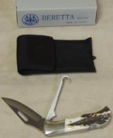Beretta Stag Handle Bird Folder 2 Blade Knife NIB #JK303B02 - 5 of 5