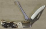 Beretta Stag Handle Bird Folder 2 Blade Knife NIB #JK303B02 - 1 of 5