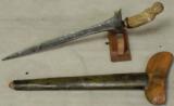 Antique Java/Indonesia/Philippine Keris Dagger * Hand Carved Bone Handle *Watered Steel - 2 of 10