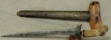 Antique Java/Indonesia/Philippine Keris Dagger * Hand Carved Bone Handle *Watered Steel - 8 of 10