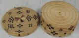 Antique Tohono O'odham Papago Indian Large Hanging Basket & Lid w/ Coyote Tracks - 4 of 6