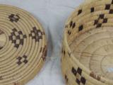 Antique Tohono O'odham Papago Indian Large Hanging Basket & Lid w/ Coyote Tracks - 5 of 6