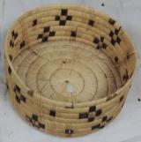 Antique Tohono O'odham Papago Indian Large Hanging Basket & Lid w/ Coyote Tracks - 3 of 6