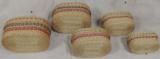 Antiqie 10 pc Native American Nesting Baskets & Lids *Northern California Yakima - 4 of 7