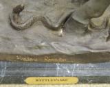 Rattlesnake Bronze Signed Scuplture by Frederic Remington *22" x 15"
- 7 of 11