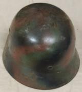 German WW2 Tri-Color Normandy Nazi M1935 Helmet - 6 of 6