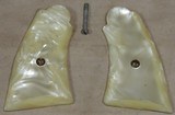 Vintage Grips *Simulated Mother of Pearl S&W K Frame Square Butt Grips - 1 of 4