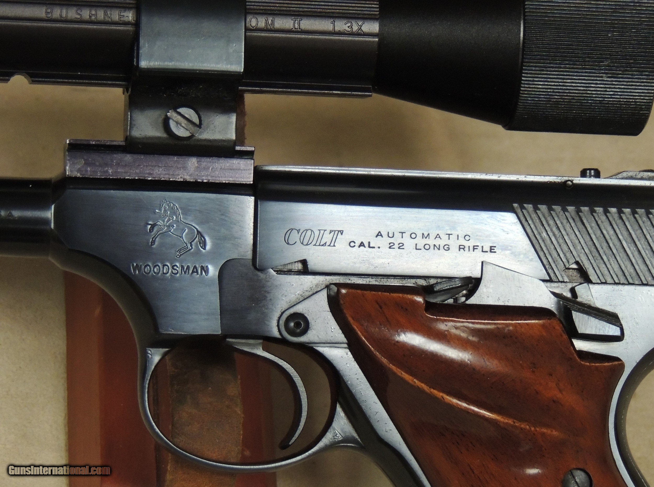 Cased Colt Woodsman Sport .22 LR Caliber Pistol & Bushnell Phantom II