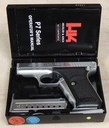 Heckler & Koch HK P7 Nickel Plated 9mm x 19 Caliber Pistol S/N 62021XX - 9 of 11