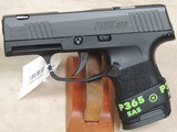 Sig Sauer P365 SAS 9mm Caliber Pistol NIB S/N 66A762943XX - 1 of 7