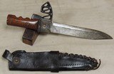 WWII Custom Shop Made Survival / Fighting Knife & Sheath - 2 of 6
