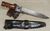 WWII Custom Shop Made Survival / Fighting Knife & Sheath - 1 of 6