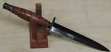 Vintage Tak Fukuta Model 514 Combat Dagger & Leather Sheath - 5 of 7