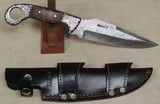 Sanity Knives Al Capone Damascus Knife w/ Brazilian Rosewood Handle & Sheath - 1 of 6