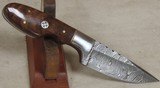 Damascus 3 3/4" skinning knife & Leather sheath - 2 of 4