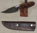 Damascus 3 3/4" skinning knife & Leather sheath - 4 of 4